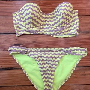 BRIGHT BIKINI - Yellow and Gray